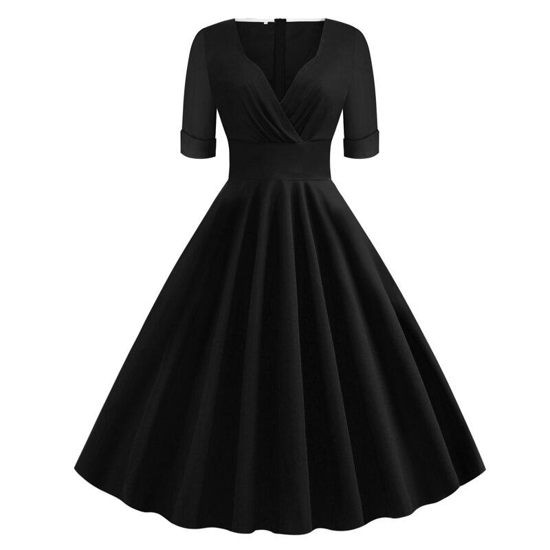 Vestido Rockabilly Vintage 50s Negro