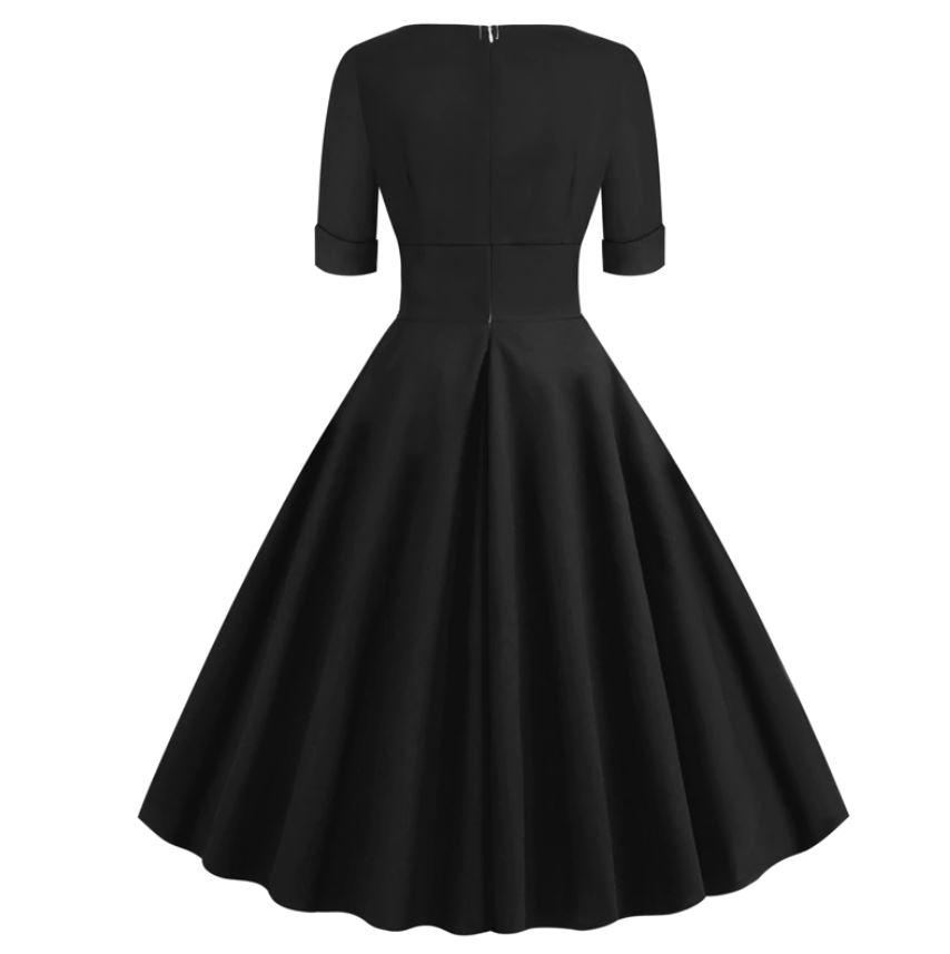 Vestido Rockabilly Vintage 50s Negro