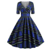 Vestido Vintage Rockabilly 50s Tartán Azul