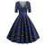 Vestido Vintage Rockabilly 50s Tartán Azul