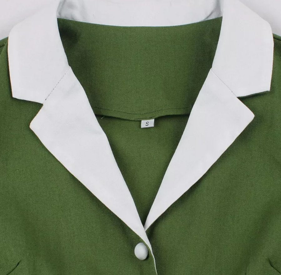 Vestido Rockabilly Vintage 50s Verde