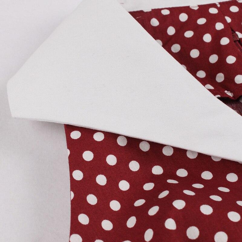 Vestido Rockabilly Vintage Algodón Burdeos