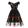 Vestido Vintage Rockabilly Encaje Negro