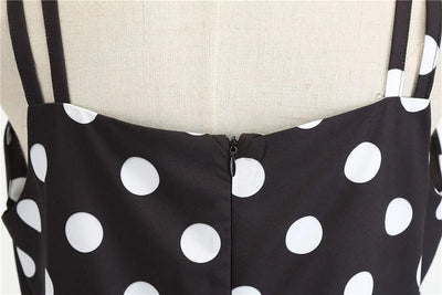 Vestido Rockabilly Vintage Lunares Negro