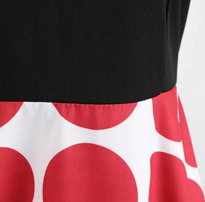 Vestido Rockabilly Vintage Rojo Y Negro