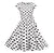 Vestido Vintage Romántico Blanco Negro