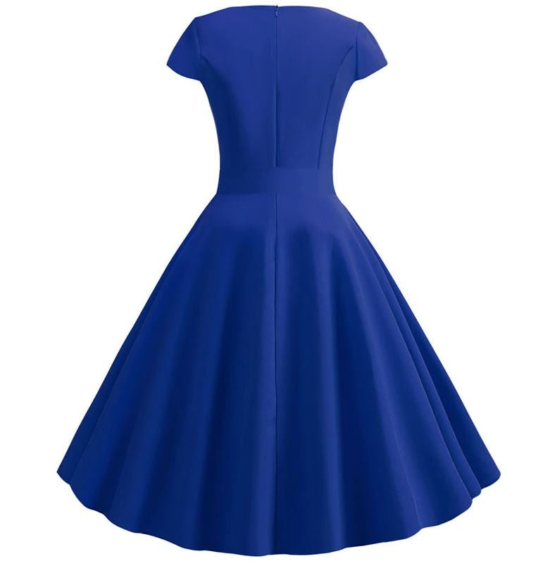 Vestido Vintage Romántico Azul