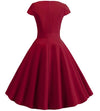 Vestido Vintage Romántico Burdeos