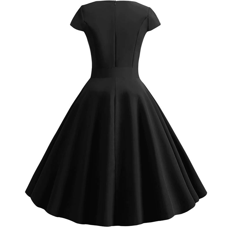 Vestido Vintage Romántico Negro