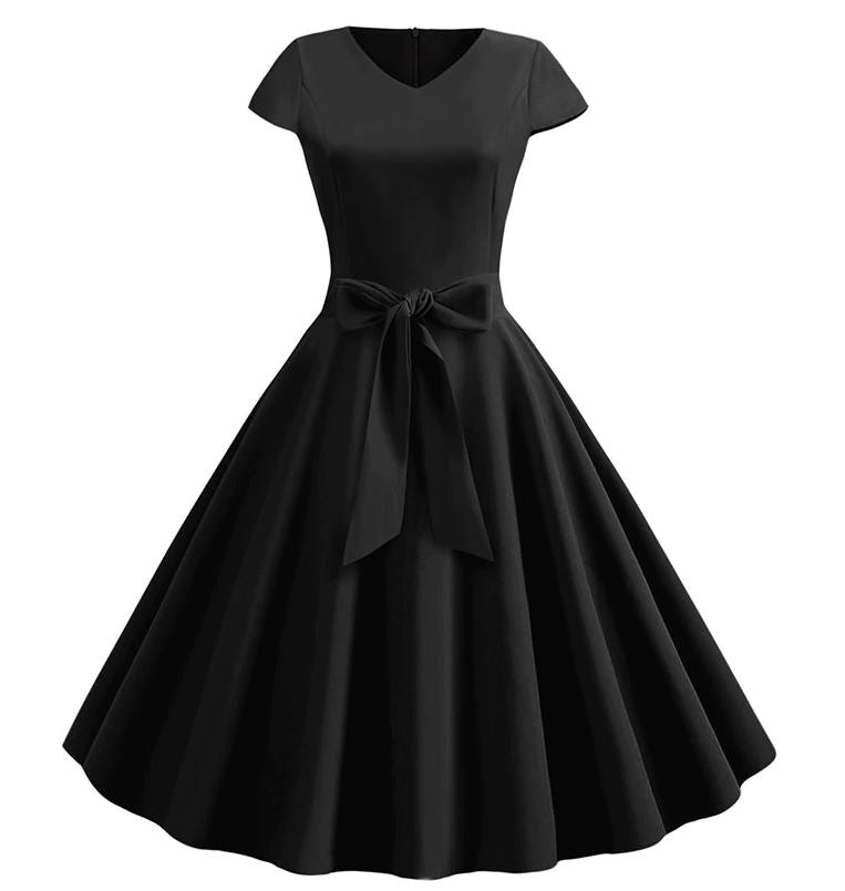 Vestido Vintage Romántico Negro