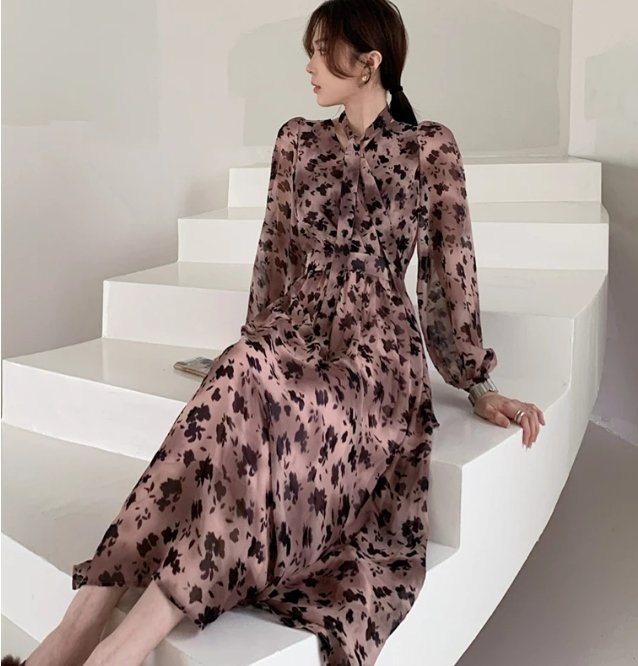 Vestido Rosa De La Década De 1940