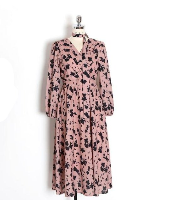 Vestido Rosa De La Década De 1940