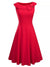 Vestido Rojo Vintage Con Cuello Vuelto