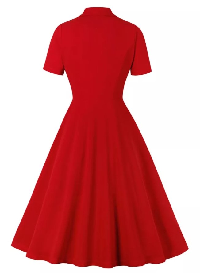 Vestido Liberty Rojo Vintage