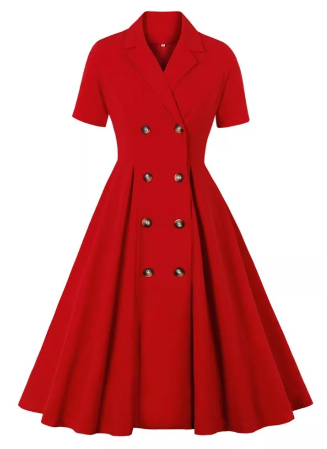 Vestido Liberty Rojo Vintage