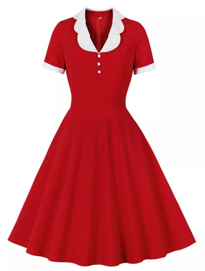 Vestido Vintage Rojo Pasión