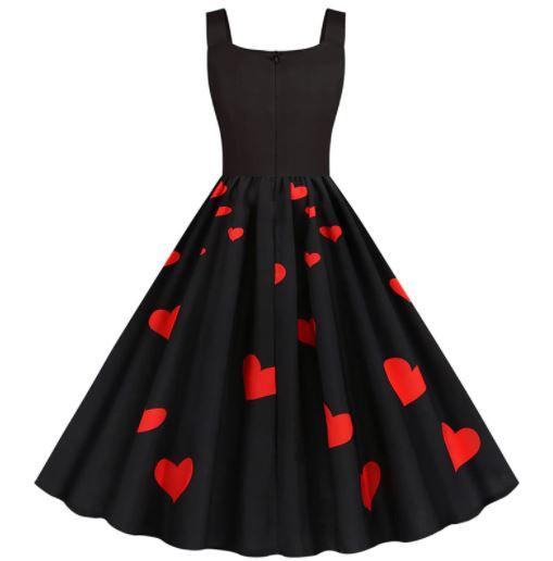 Vestido Vintage De Gato Para El Día De San Valentín