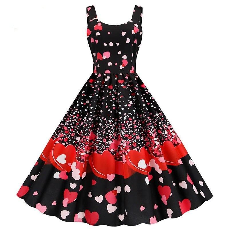 Vestido Vintage De Corazones De San Valentín