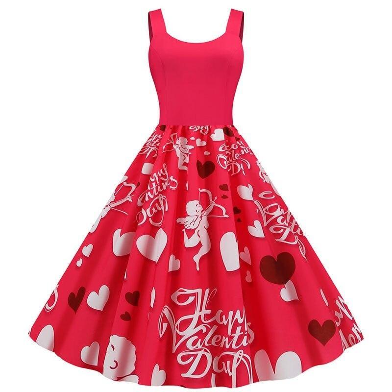 Vestido Vintage Cupido Día De San Valentín