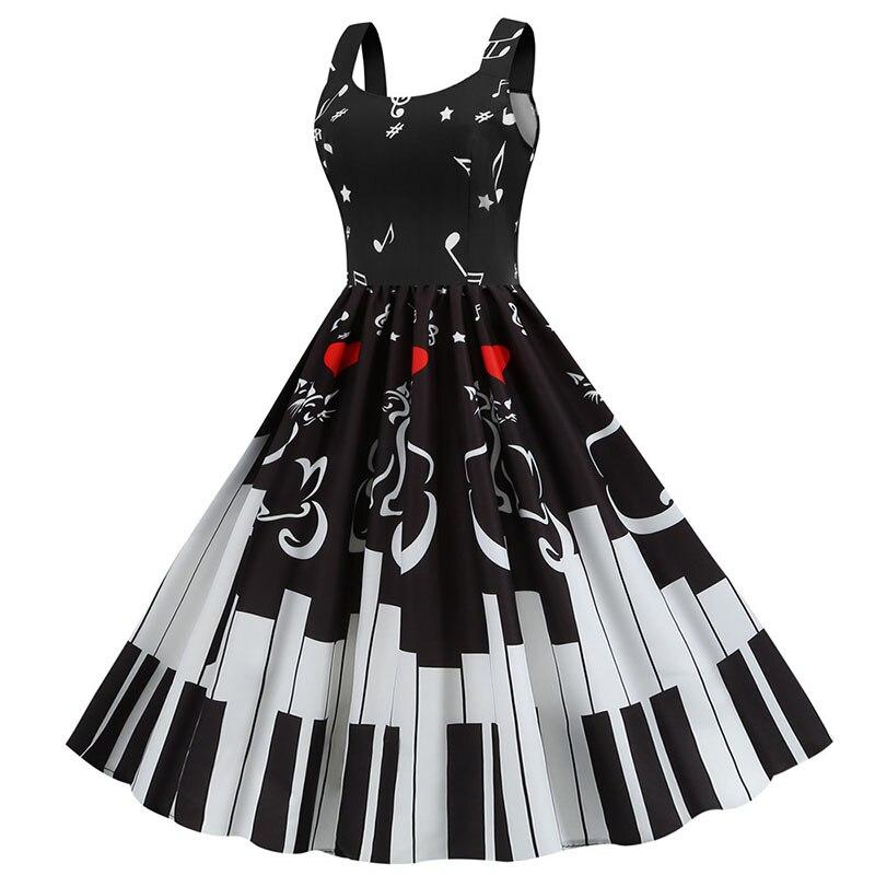 Vestido Vintage De Piano De San Valentín