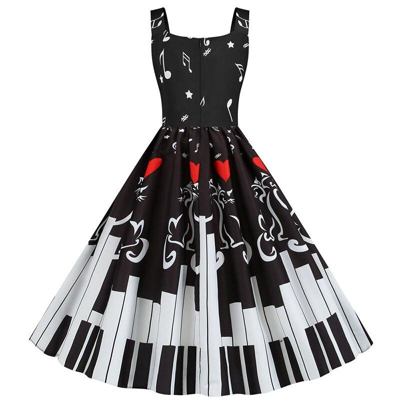 Vestido Vintage De Piano De San Valentín