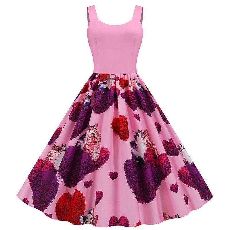 Vestido Rosa Vintage Para El Día De Los Enamorados