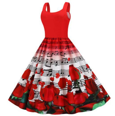 Vestido Vintage San Valentin Rosas