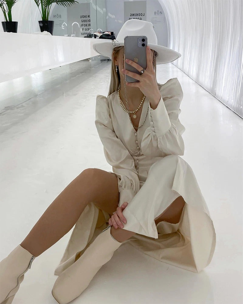 Vestido De Satén De Época