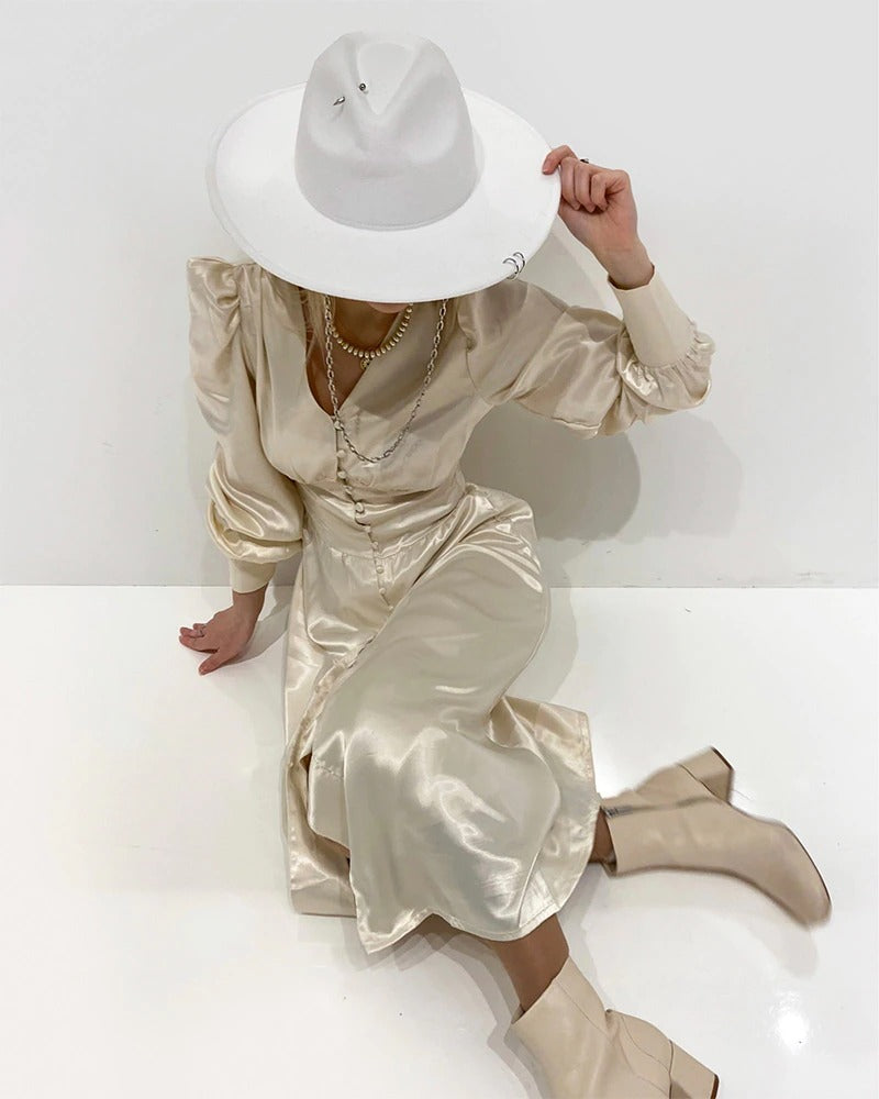 Vestido De Satén De Época