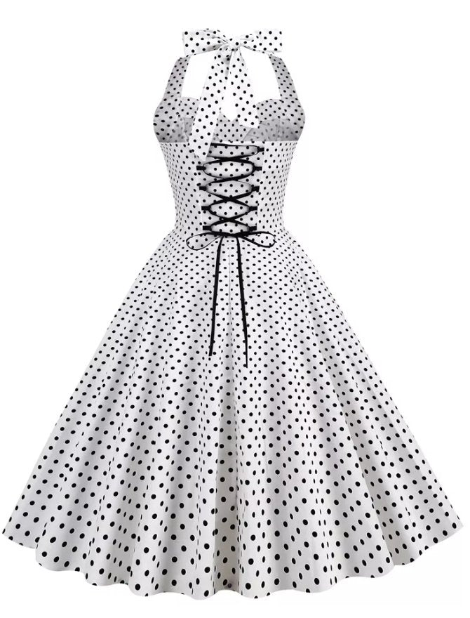Vestido Vintage Pin Up Sexy Blanco