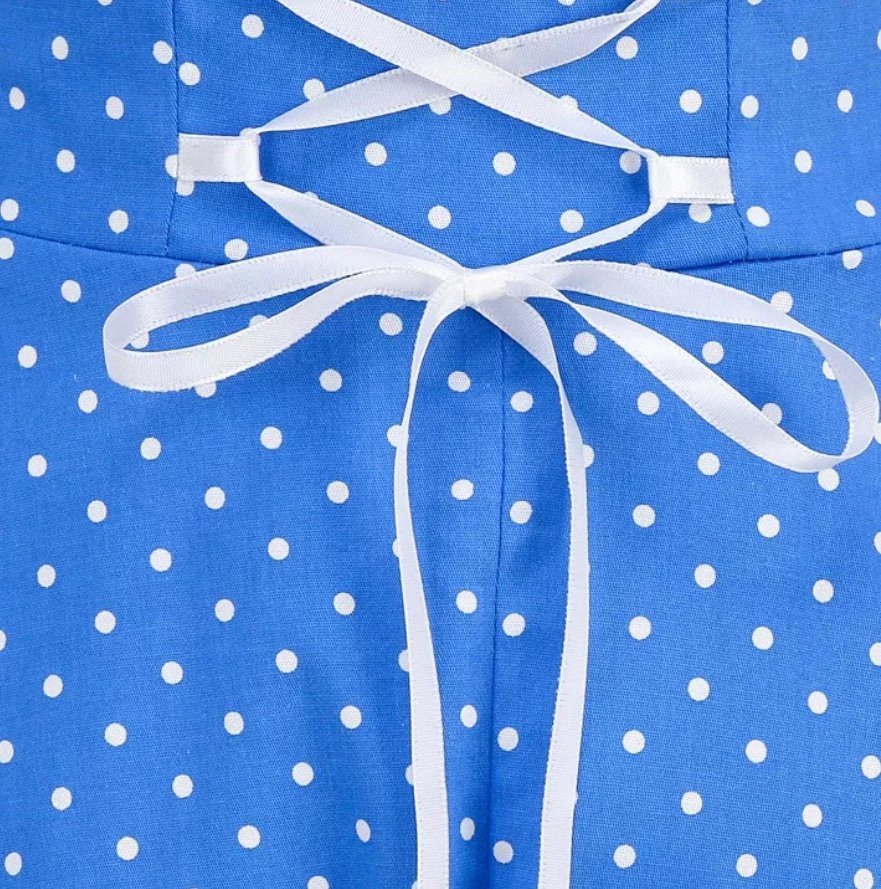 Vestido Pin Up Sexy Vintage Azul