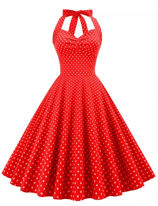 Vestido Rojo Pin Up Sexy Vintage