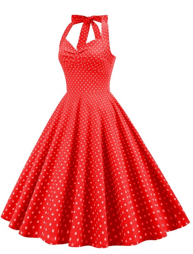 Vestido Rojo Pin Up Sexy Vintage