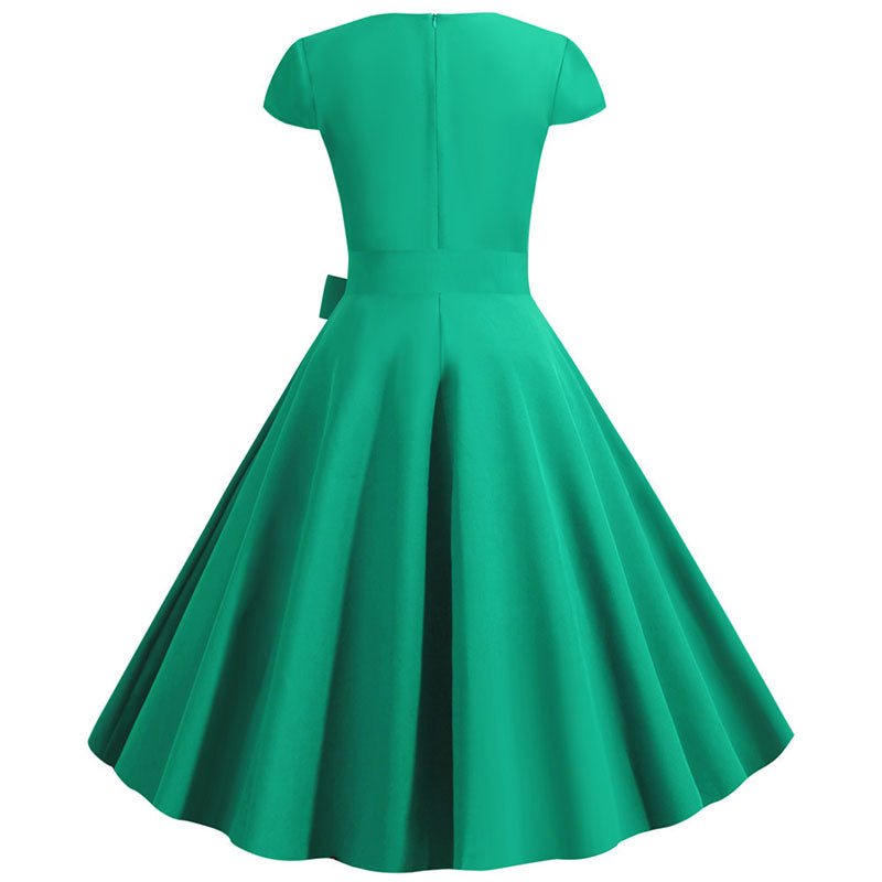 Vestido Vintage Pin Up Sexy Verde