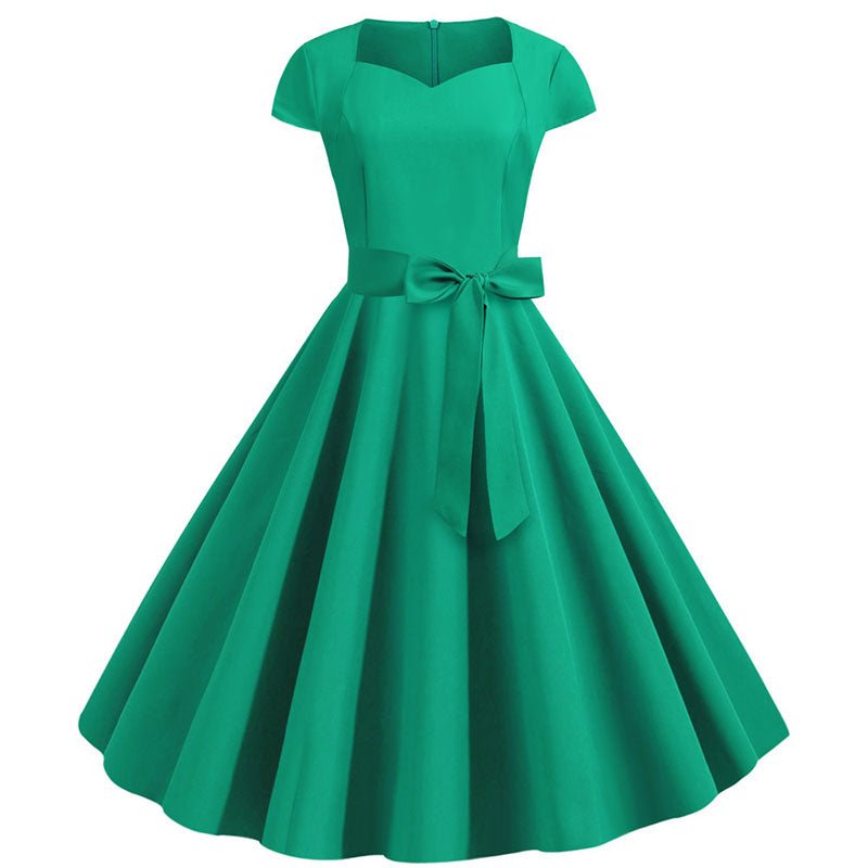 Vestido Vintage Pin Up Sexy Verde