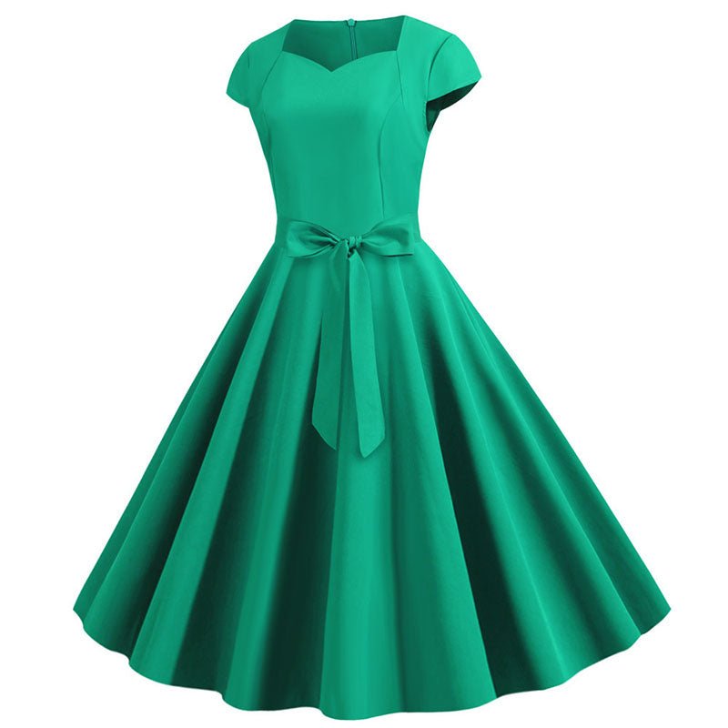 Vestido Vintage Pin Up Sexy Verde