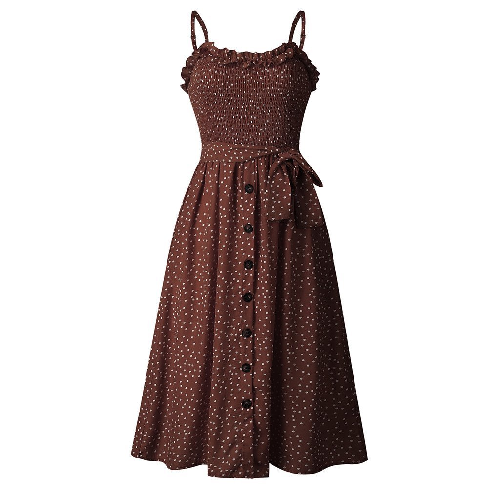 Vestido Vintage Sesenta Marrón