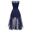 Vestido De Noche Elegante Azul Marino Vintage