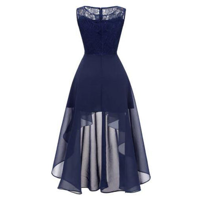 Vestido De Noche Elegante Azul Marino Vintage