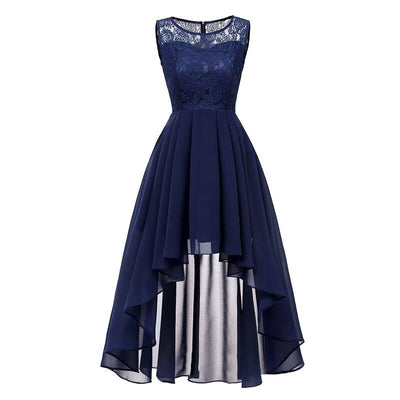 Vestido De Noche Elegante Azul Marino Vintage