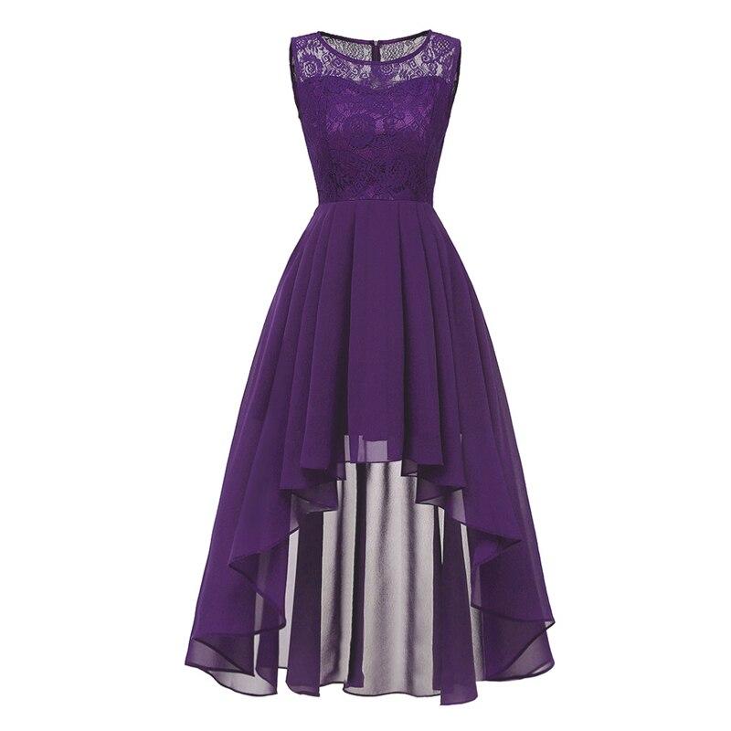 Vestido De Noche Elegante Vintage Morado