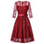 Vestido De Noche De Manga Larga Rojo Vintage