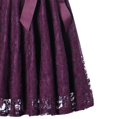 Vestido De Noche De Manga Larga Morado Vintage