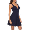 Vestido Largo Azul Marino Vintage