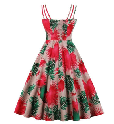 Vestido Vintage Con Vuelo De Plumas