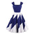 Vestido Vintage Cintura Delgada Azul