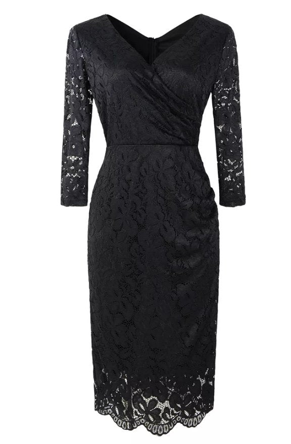 Vestido Vintage De Sastre Negro