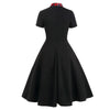 Vestido Vintage De Tartán Negro