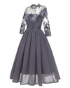 Vestido Vintage De Moda Gris