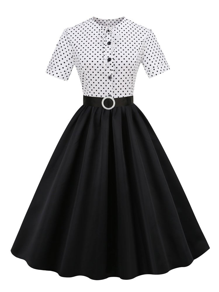 Vestido Vintage De Moda Negro